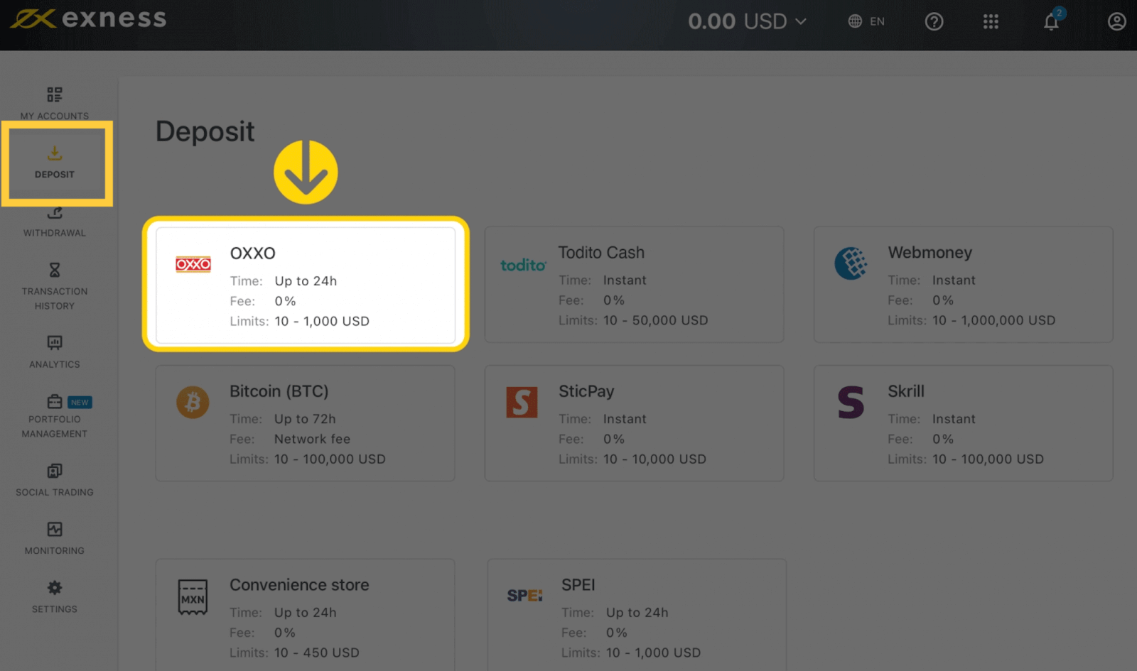 Exness Мексикт мөнгө байршуулах, авах Exness Мексикт мөнгө байршуулах, авах