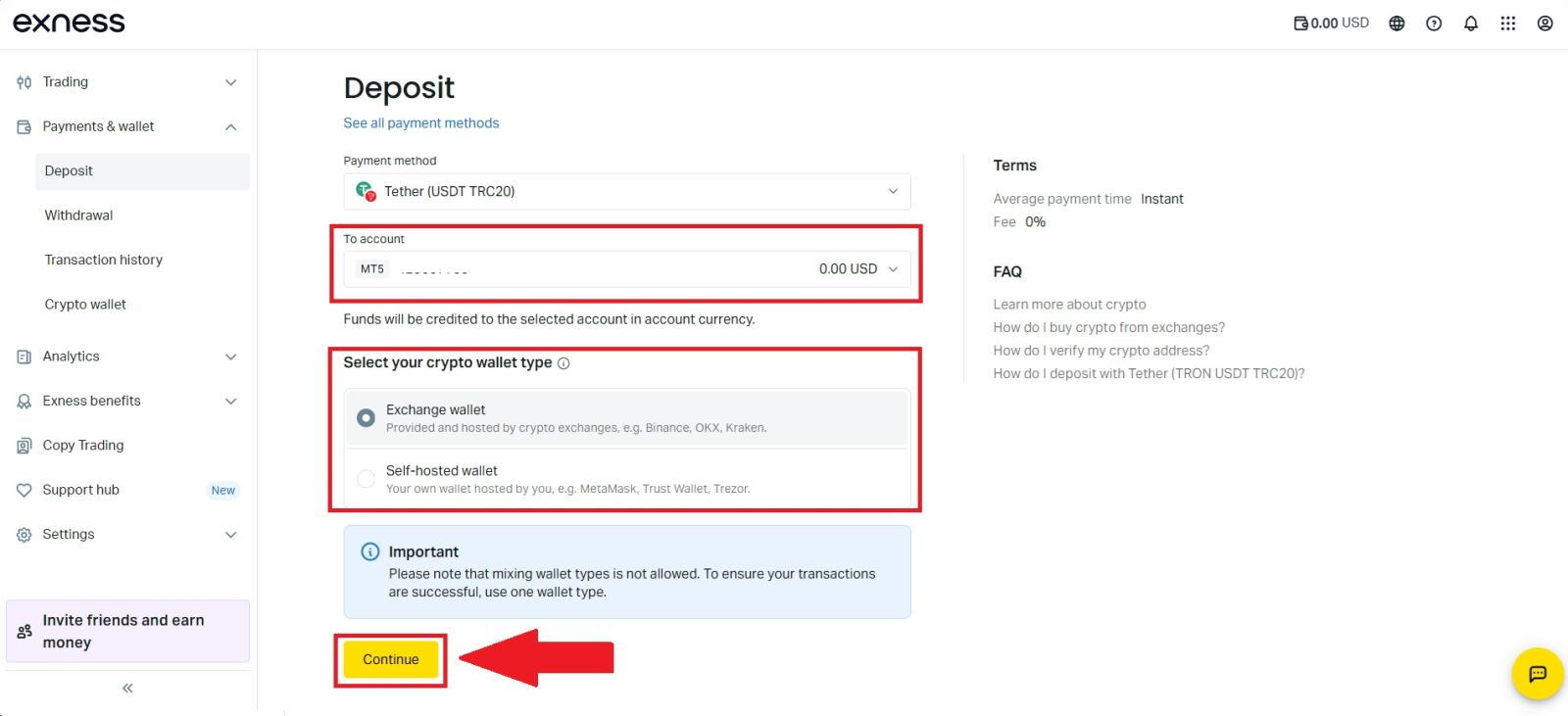 Com dipositar diners a Exness el 2026: mètodes de dipòsit, comissions i temps de processament