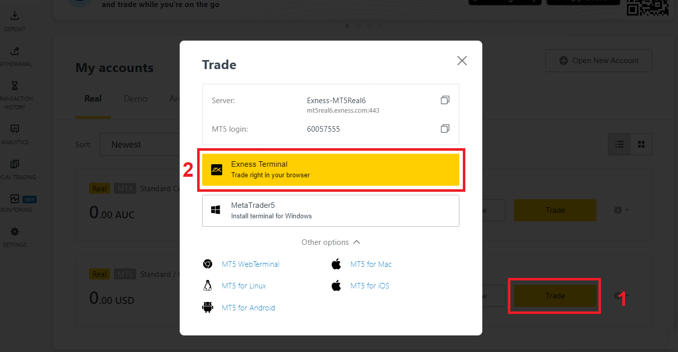 Exness මත ලොගින් වී මුදල් තැන්පත් කරන්නේ කෙසේද Exness මත ලොගින් වී මුදල් තැන්පත් කරන්නේ කෙසේද