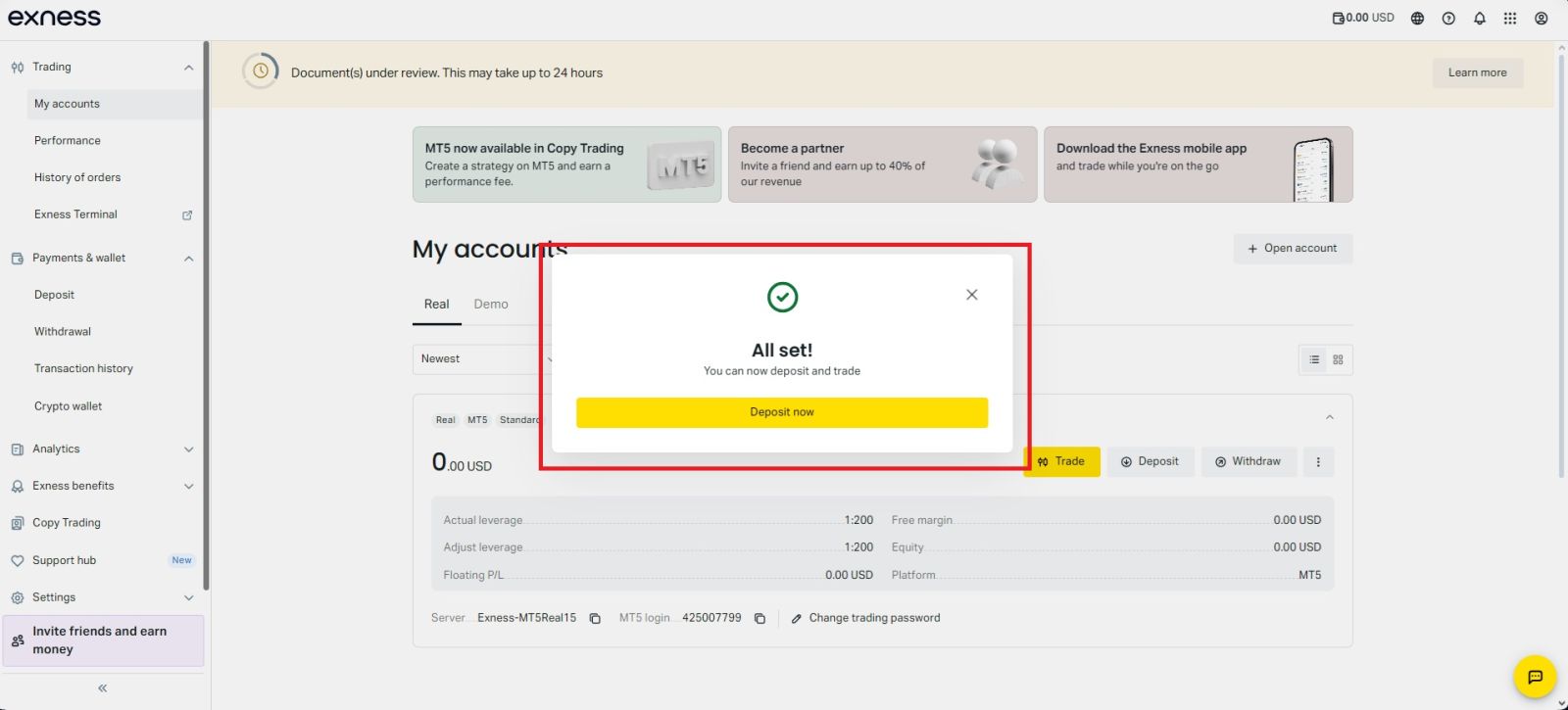 วิธียืนยันบัญชี Exness ของคุณในปี 2026: ข้อกำหนด KYC เอกสาร และเวลาในการอนุมัติ